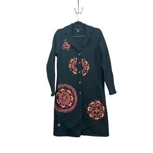 Silk Club 100% Wool Coat Women Medium